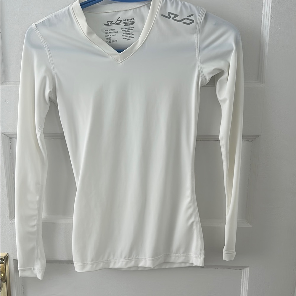 Women's White Long Sleeve Top